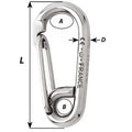 Wichard Symmetric Carbine Hook - Length 80mm - 5/16" [02315] - Rough Seas Marine