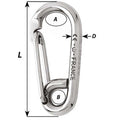 Wichard Symmetric Carbine Hook - Length 100mm - 13/32" [02316] - Rough Seas Marine
