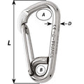 Wichard Asymmetric Carbine Hook - Length 170mm - 15/32" [02328] - Rough Seas Marine
