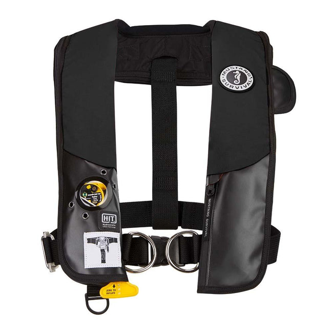 Mustang HIT Hydrostatic Inflatable PFD w/Sailing Harness - Black - Automatic/Manual [MD318402-13-0-202] - Rough Seas Marine