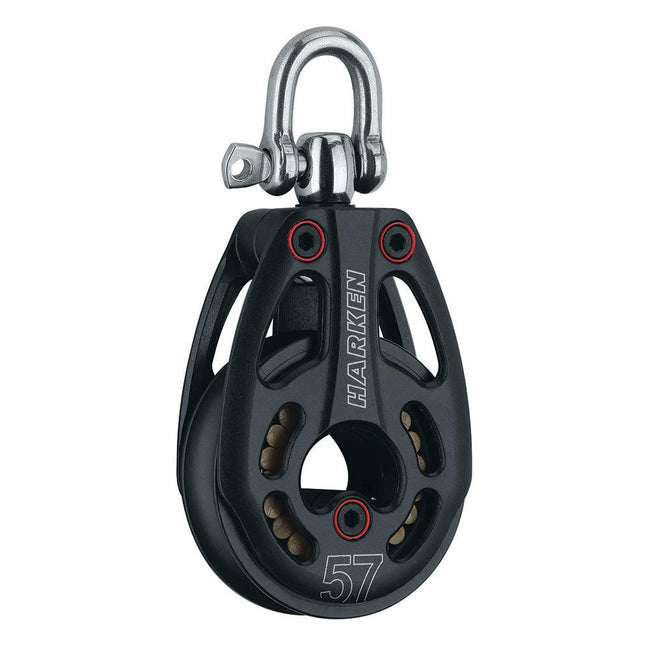 Harken 57mm Aluminum Low Load Black Magic Block w/Swivel [3226] - Rough Seas Marine