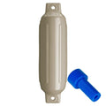 Polyform G-1 Twin Eye Fender 3.5" x 12.8" - Sand w/Adapter [G-1-SAND] - Rough Seas Marine