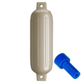 Polyform G-3 Twin Eye Fender 5.5" x 19" - Sand w/Adapter [G-3-SAND] - Rough Seas Marine