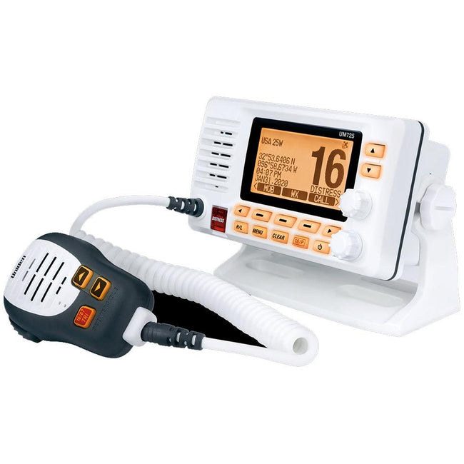 Uniden UM725 Fixed Mount VHF w/GPS  Bluetooth - White [UM725GBT] - Rough Seas Marine