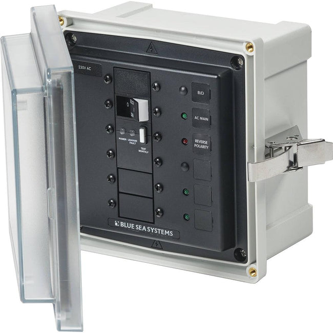 Blue Sea 3123 - SMS Panel Enclosure w/ELCI (32A)  3 Blanks - 230V AC [3123] - Rough Seas Marine