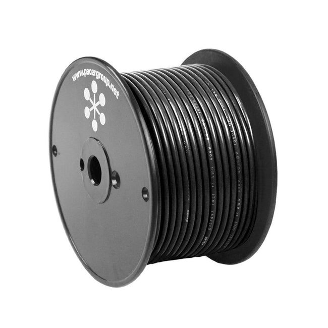 Pacer Black 18 AWG Primary Wire - 100 [WUL18BK-100] - Rough Seas Marine