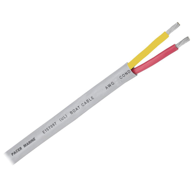 Pacer 14/2 AWG Round Safety Duplex Cable - Red/Yellow - 250 [WR14/2RYW-250] - Rough Seas Marine