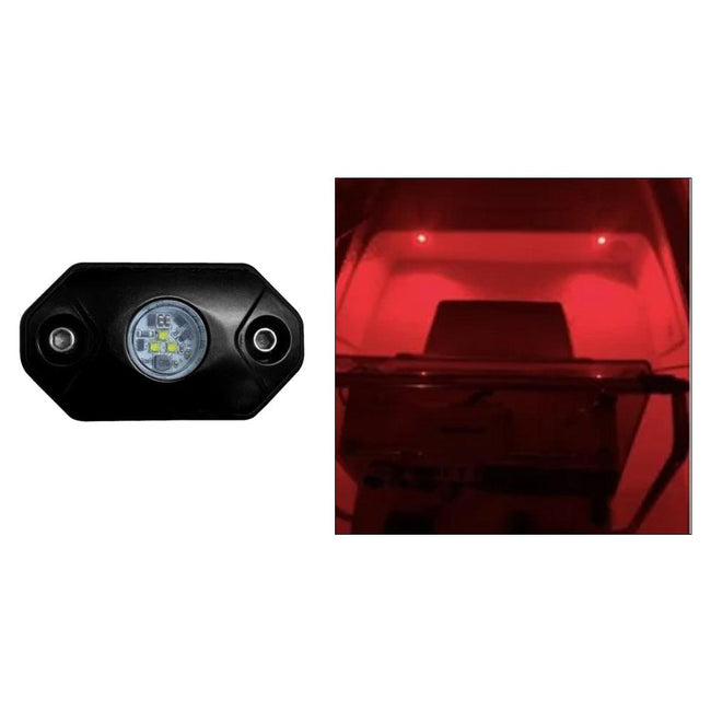 Black Oak Rock Accent Light - Red - Black Housing [RL-R] - Rough Seas Marine