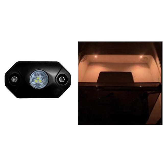 Black Oak Rock Accent Light - Amber - Black Housing [RL-A] - Rough Seas Marine