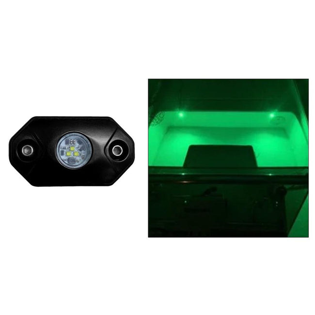 Black Oak Rock Accent Light - Green - Black Housing [RL-G] - Rough Seas Marine