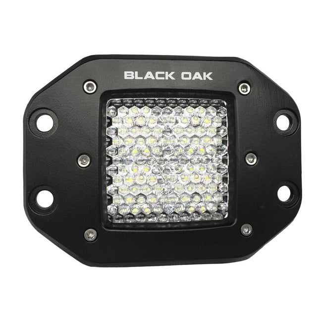 Black Oak Pro Series 2" Flush Mounted Diffused Light - Black [2D-FPOD10CR] - Rough Seas Marine