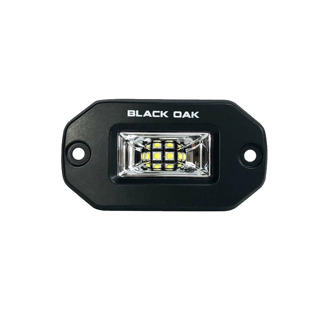Black Oak Pro Series 2" Flush Mounted Scene Light - Black [2FSLB-S] - Rough Seas Marine