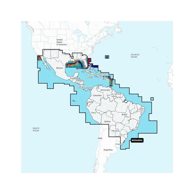 Garmin Navionics Vision+ NVSA004L -Mexico, the Caribbean to Brazil - Inland  Coastal Marine Charts [010-C1285-00] - Rough Seas Marine