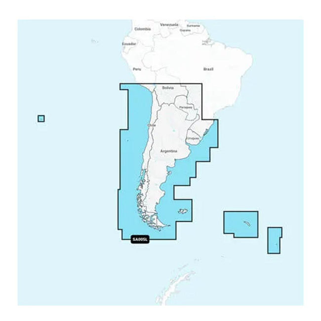 Garmin Navionics+ NSSA005L - Chile, Argentina  Easter Island - Marine Chart [010-C1286-20] - Rough Seas Marine