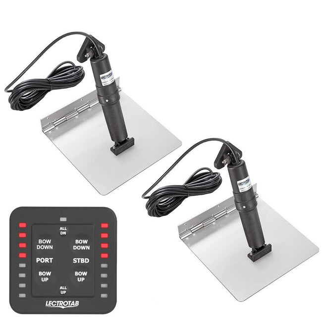 Lectrotab XKA Stainless Steel Trim Tab Kit w/One-Touch Control - 12 x 18 [XKASL12X18] - Rough Seas Marine