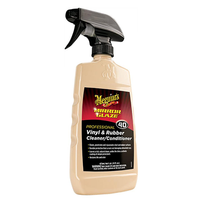 Meguiars M40 Mirror Glaze Vinyl  Rubber Cleaner  Conditioner - 16oz [M4016] - Rough Seas Marine