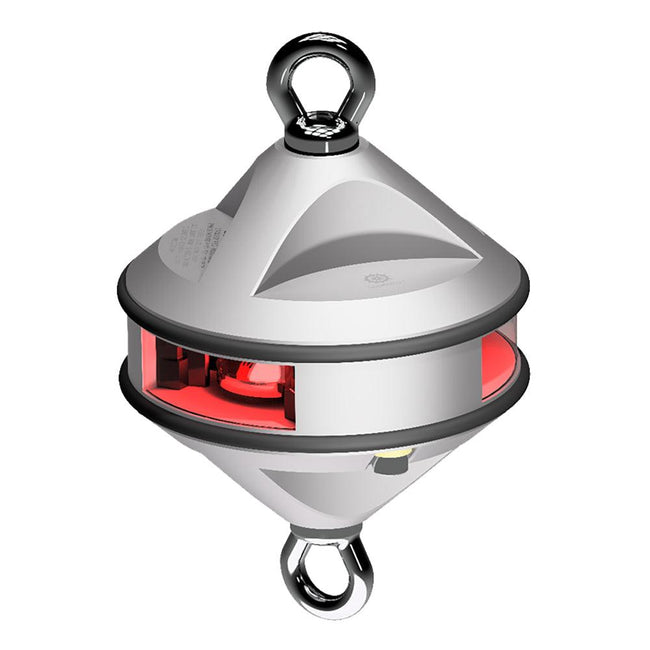Lopolight Series 200-014 - Hoist Light - 2NM - Red - Silver Housing [200-014G2-H1C] - Rough Seas Marine