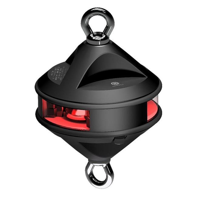 Lopolight Series 200-014 - Hoist Light - 2NM - Red - Black Housing [200-014G2-H1C-B] - Rough Seas Marine