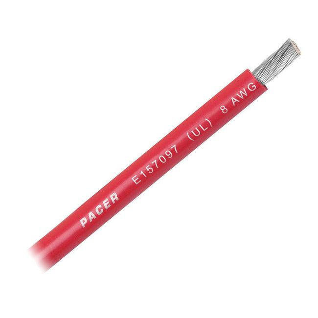 Pacer Red 8 AWG Battery Cable - Sold By The Foot [WUL8RD-FT] - Rough Seas Marine