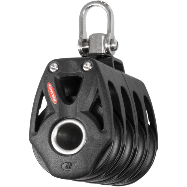 Ronstan Series 40 Orbit BB Quad Block w/Swivel Shackle [RF48400] - Rough Seas Marine