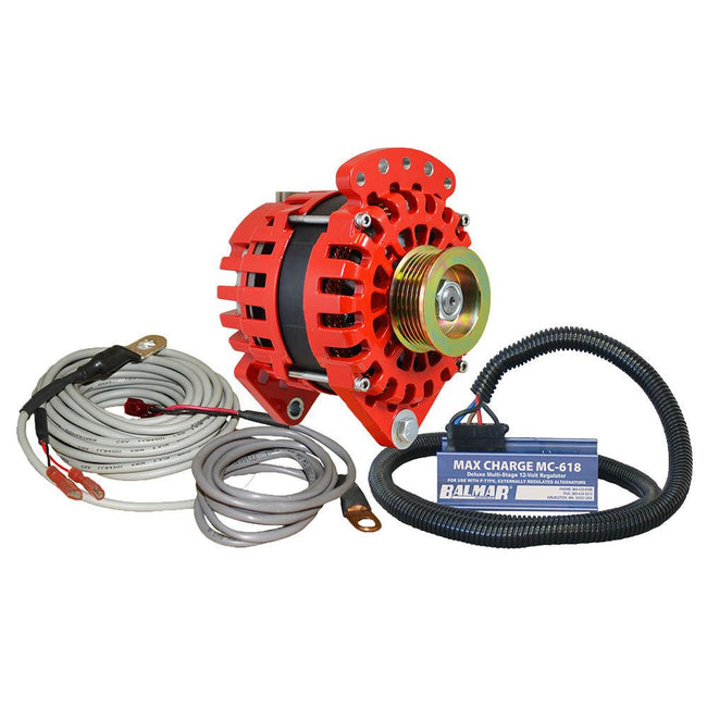 Balmar Alternator 170 AMP Kit 12V 3.15" Dual Foot Saddle K6 Pulley Regulator  Temp Sensor [XT-CR-170-K6-KIT] - Rough Seas Marine