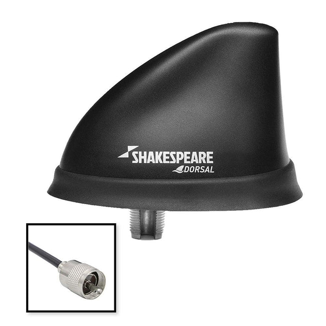 Shakespeare Dorsal Antenna Black Low Profile 26 RGB Cable w/PL-259 [5912-DS-VHF] - Rough Seas Marine