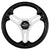 Schmitt Marine Torcello Lite 13" Wheel - Black Polyurethane Wheel w/Silver SpokesBlack Cap- 3/4" Tapered Shaft [PU063104-01R] - Rough Seas Marine