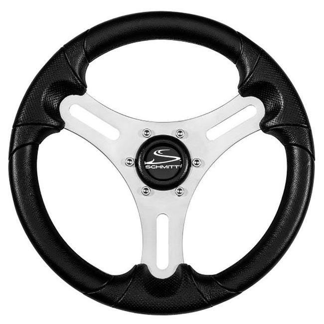 Schmitt Marine Torcello Lite 13" Wheel - Black Polyurethane Wheel w/Silver Spokes  Black Cap- 3/4" Tapered Shaft [PU063104-01R] - Rough Seas Marine