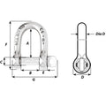 Wichard Not Self-Locking D Shackle - 14mm Diameter - 9/16" [01207] - Rough Seas Marine