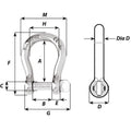 Wichard Not Self-Locking Bow Shackle - 16mm Diameter - 5/8" [01247] - Rough Seas Marine