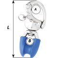 Wichard HR Snap Shackle With Thimble Eye - 110mm Length - 4-21/64" [02495] - Rough Seas Marine