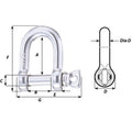 Wichard HR D Shackle - 14mm Diameter - 35/64" [11207] - Rough Seas Marine