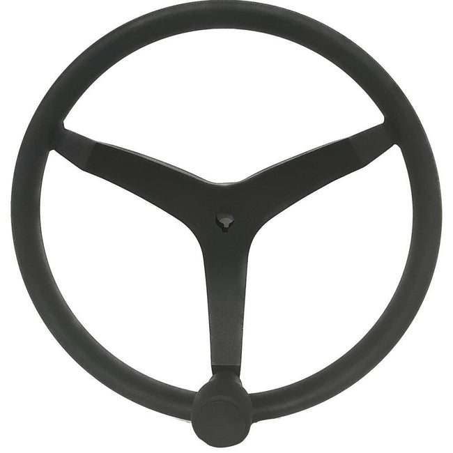 Uflex - V46 - 13.5" Stainless Steel Steering Wheel w/Speed Knob - Black [V46B] - Rough Seas Marine