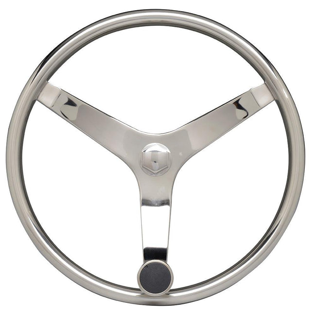 Uflex - V46 - 13.5" Stainless Steel Steering Wheel w/Speed Knob [V46] - Rough Seas Marine