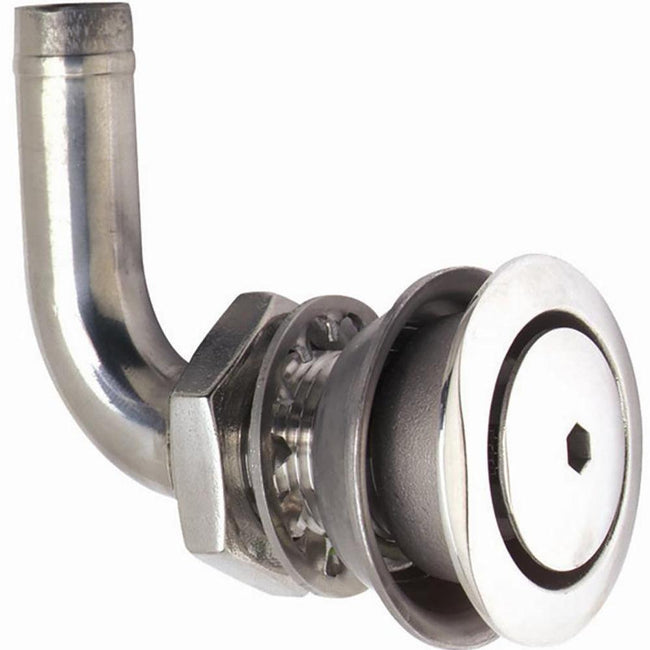 Attwood 316 Stainless Steel Alloy Flush Mount Fuel Vent - 90 Vent [66032-3] - Rough Seas Marine