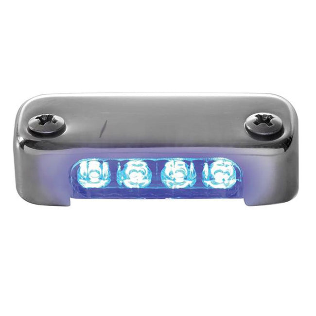 Attwood Blue LED Micro Light w/Stainless Steel Bezel  Vertical Mount [6350B7] - Rough Seas Marine