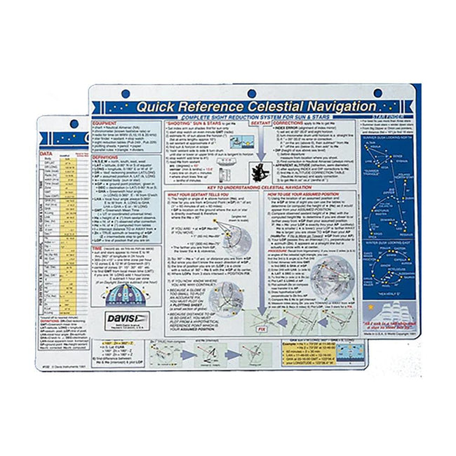 Davis Quick Reference Celestial Navigation Card [132] - Rough Seas Marine
