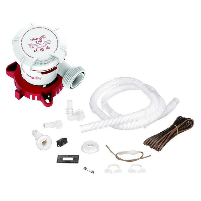Attwood Tsunami MK2 T500 Manual Bilge Pump w/Installation Kit - 500 GPH  12V [5614-7] - Rough Seas Marine