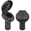 Attwood Deck Fill f/Carbon Canister System - Angled Body  Scalloped Black Plastic Cap [99DFCCAB1S] - Rough Seas Marine